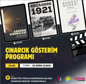 Yalova Film Festivali, Çınarcık Gösterimleri Sekretarya Hizmetlerini Üstlendik